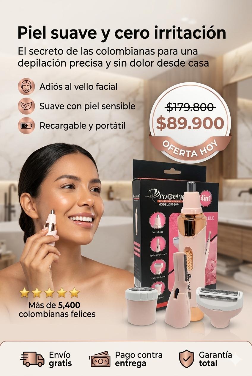 Depiladora Facial Corporal 4 En 1 Recarg
